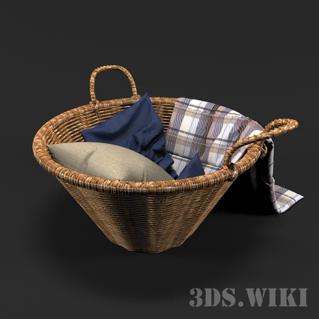 bathroom – Old bathroom basket 3D Model
