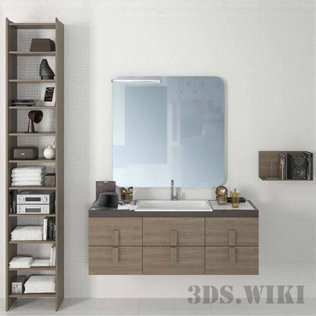 bathroom – Rack and cabinet for a bathroom 3D Model bathroom – Rack and cabinet for a bathroom 3D Model