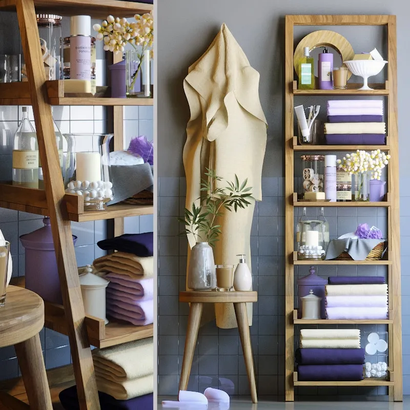 bathroom – Rack in the bathroom 3 3D Model