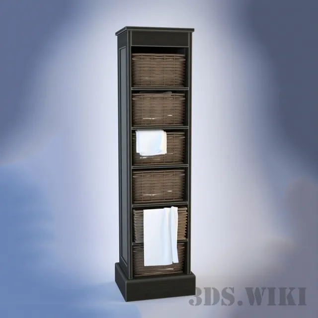 bathroom – Rack with baskets 3D Model bathroom – Rack with baskets 3D Model