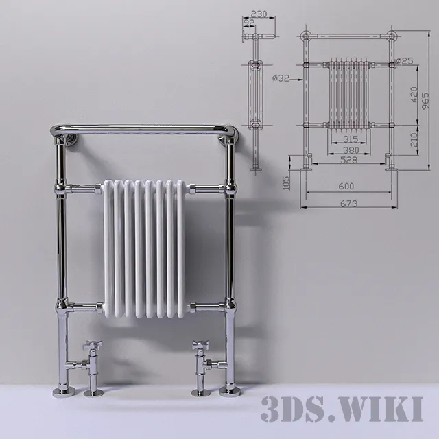 bathroom – Radiator – heated towel rail 3D Model bathroom – Radiator – heated towel rail 3D Model