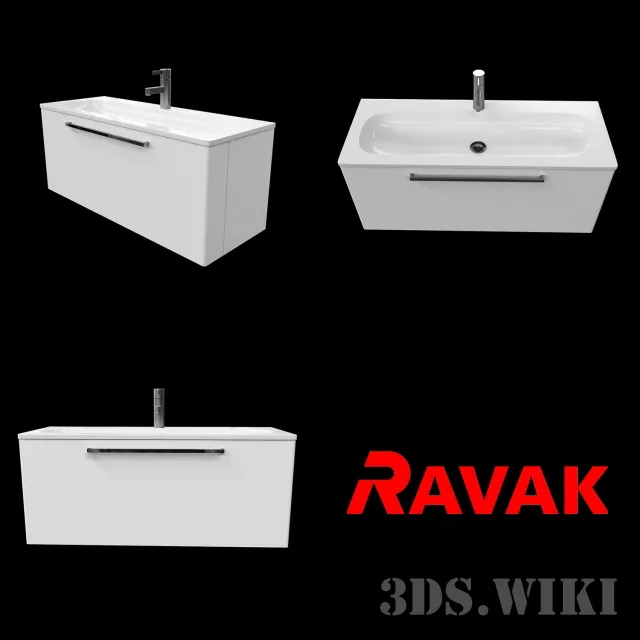 bathroom – Ravak Ring washbasin 3D Model