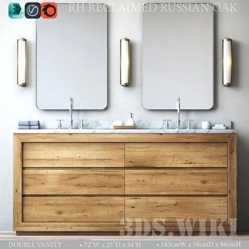 bathroom – reclaimed russian oak 3D Model bathroom – reclaimed russian oak 3D Model