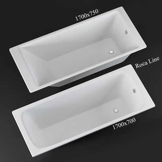 bathroom – Roca Easy + Line bath 3D Model
