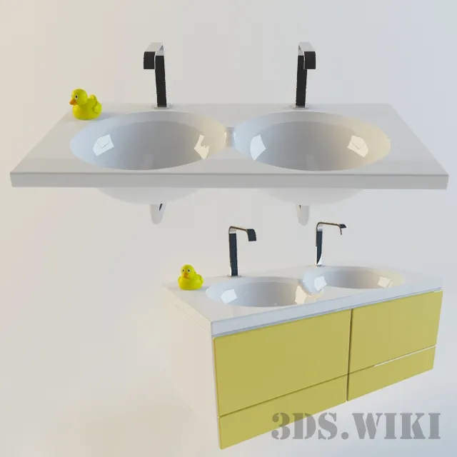 bathroom – Roca shells 3D Model bathroom – Roca shells 3D Model