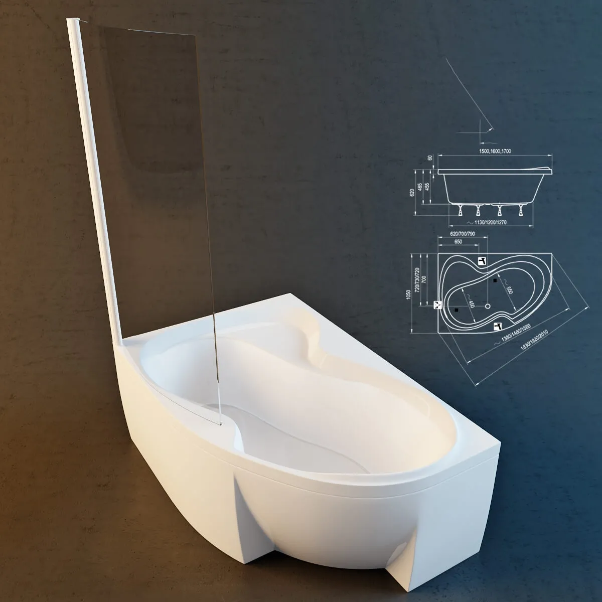 bathroom – Rosa bath  II (Ravak) 3D Model