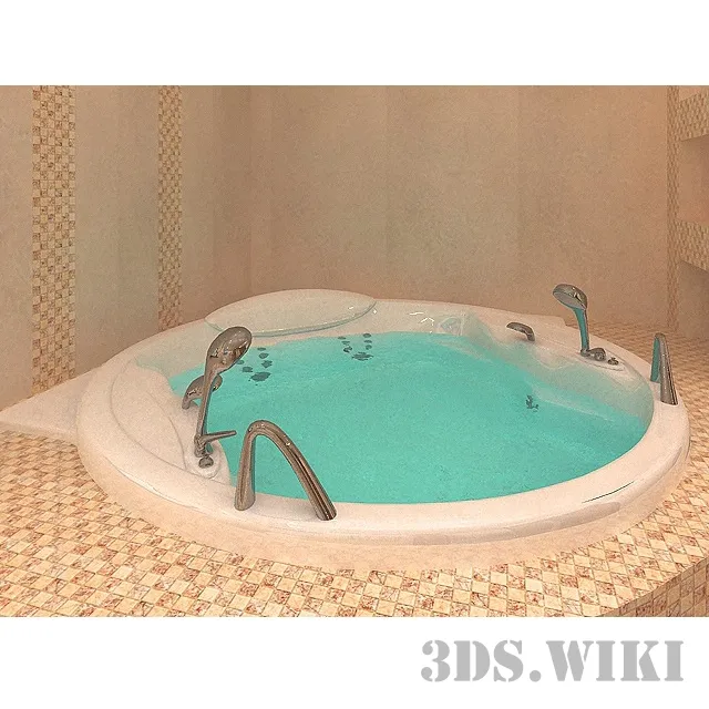 bathroom – Round bath 3D Model