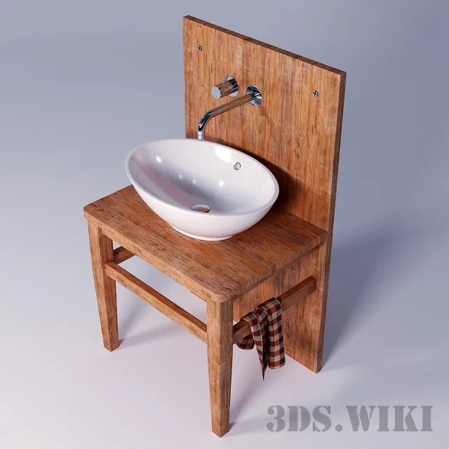 bathroom – Scandinavian style washbasin 3D Model bathroom – Scandinavian style washbasin 3D Model