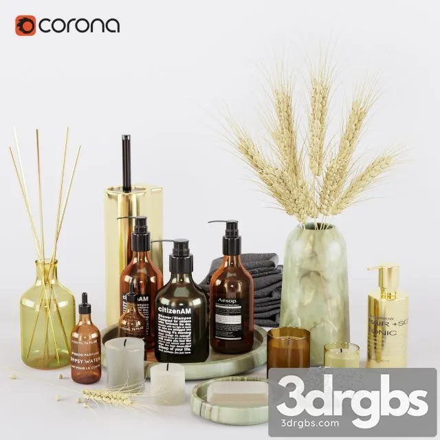 Bathroom Set 00001 3D Model Download