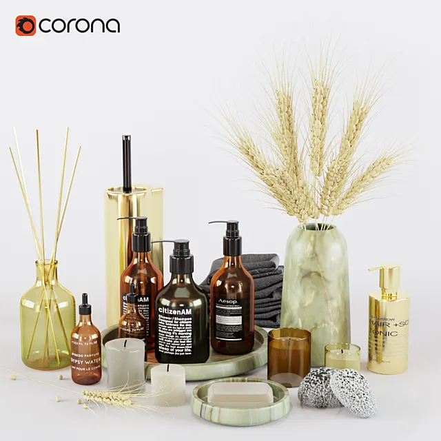 Bathroom set 01 3D Model