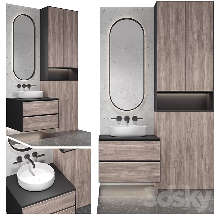 Bathroom Set 01 3D Model Free Download