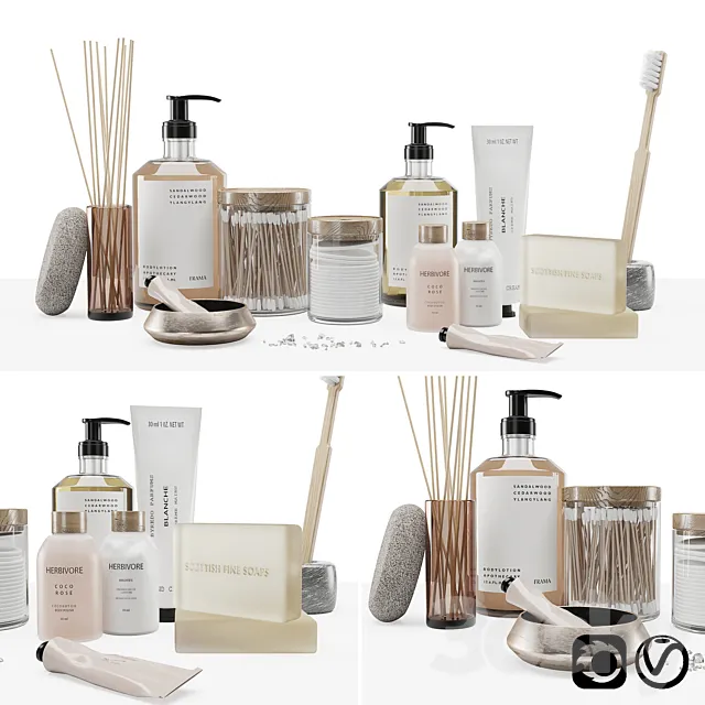 Bathroom set 02 3D Model