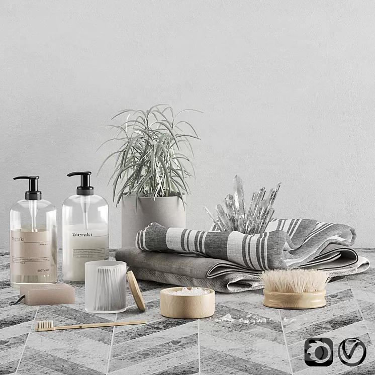 Bathroom set 04 3D Model