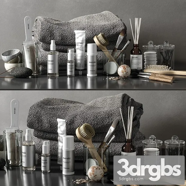 Bathroom Set 04 3D Model Download