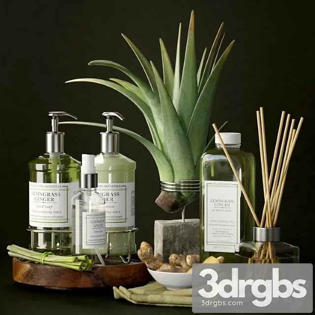 Bathroom Set 1 2 3D Model Download