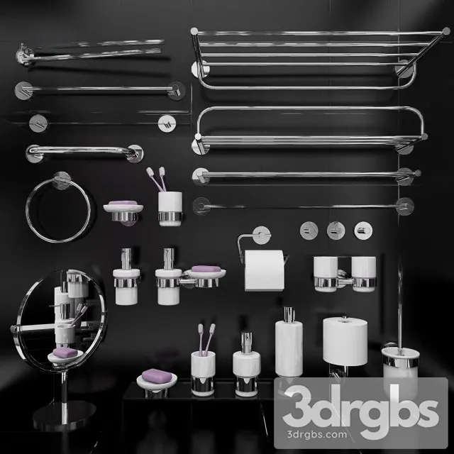 Bathroom Set 1 3D Model Download