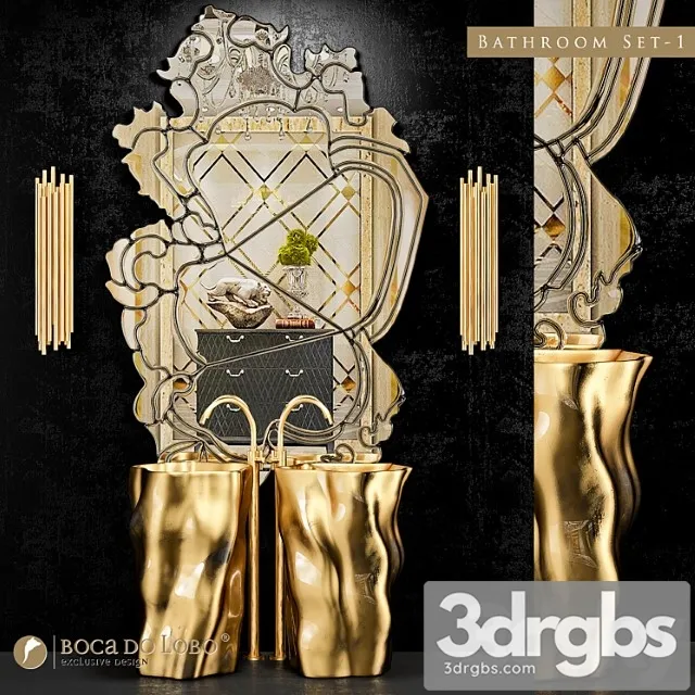 Bathroom Set 1 3D Model Download Bathroom Set 1 3D Model Download