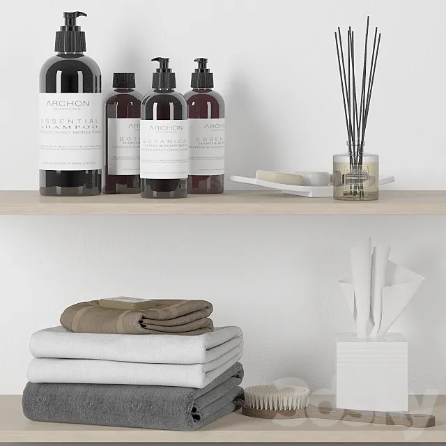 Bathroom set 2 3D Model Bathroom set 2 3D Model