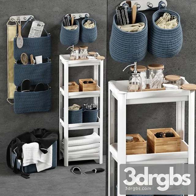 Bathroom Set 2 Ikea 3D Model Download