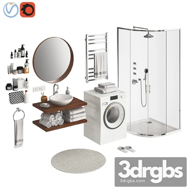 Bathroom Set 2 Part 1 3D Model Download