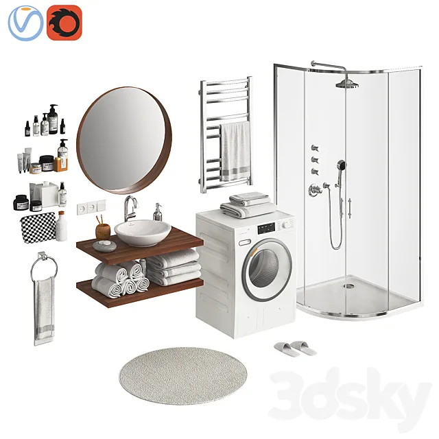 Bathroom Set 2 Part 1 3D Model