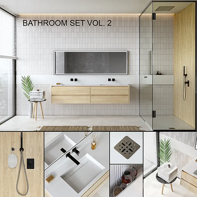 Bathroom set 2 (vray GGX corona PBR) 3D Model Bathroom set 2 (vray GGX corona PBR) 3D Model