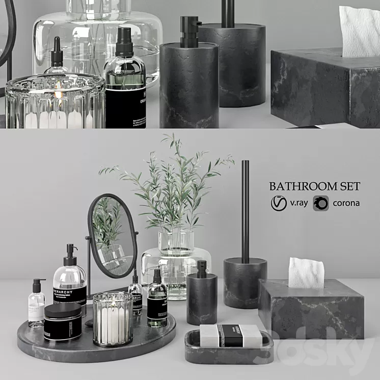 bathroom set 20 3D Model