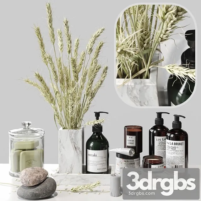 Bathroom Set 3 3 3D Model Download