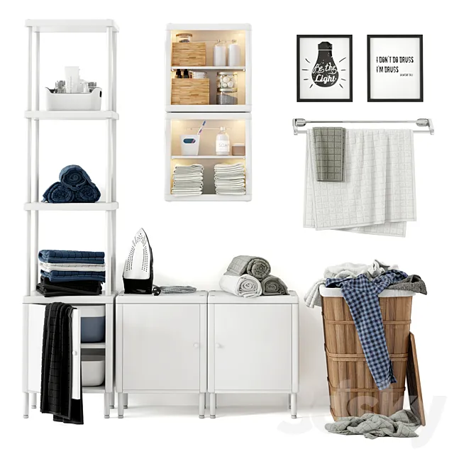 Bathroom set 3 3D Model