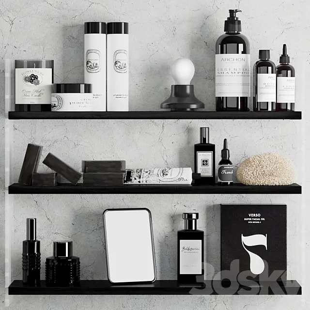 Bathroom set 3 3D Model Bathroom set 3 3D Model