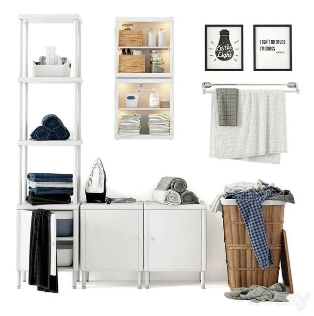 Bathroom set 3 3D Model