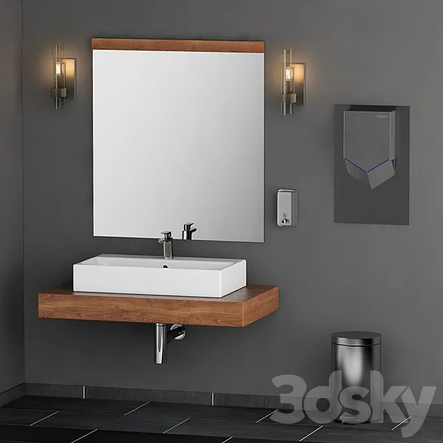 Bathroom set 3D Model Bathroom set 3D Model