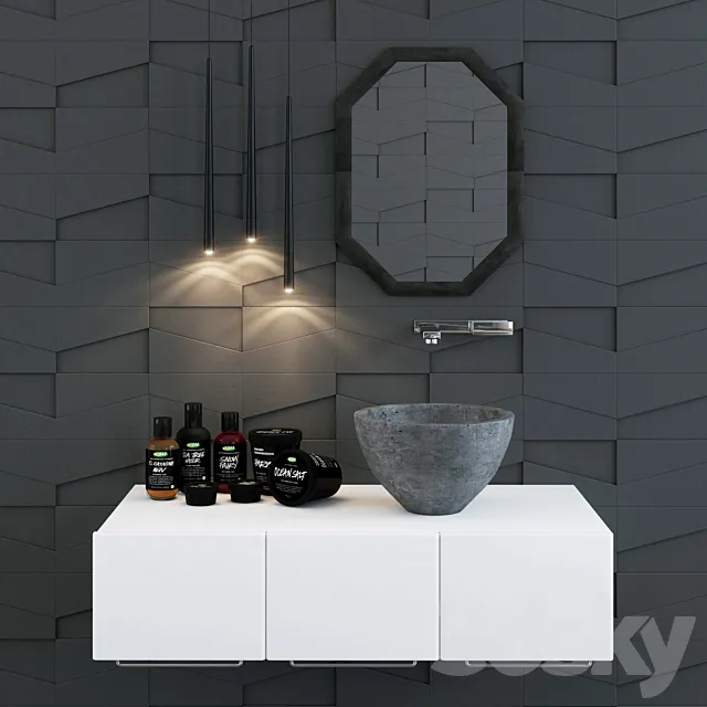bathroom set 3D Model bathroom set 3D Model