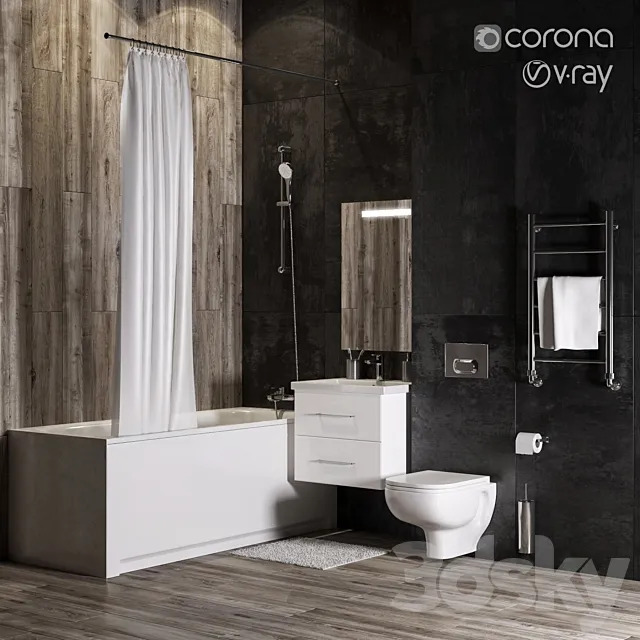 Bathroom Set 3DModel Bathroom Set 3DModel