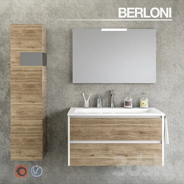 Bathroom set Berloni Form 08 3DModel Bathroom set Berloni Form 08 3DModel