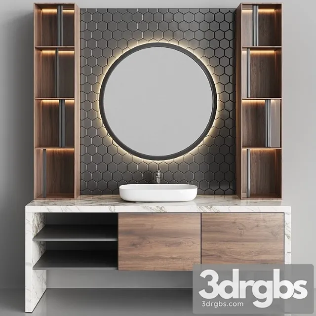 Bathroom Set bs01 3D Model Download