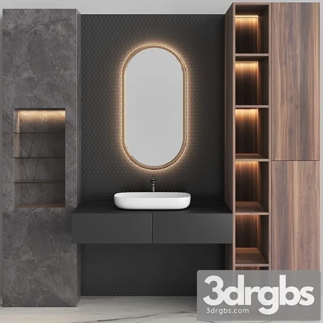 Bathroom Set bs03 3D Model Download