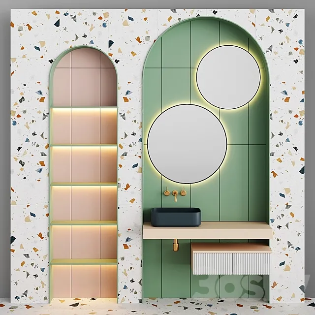 Bathroom Set BS16 3D Model