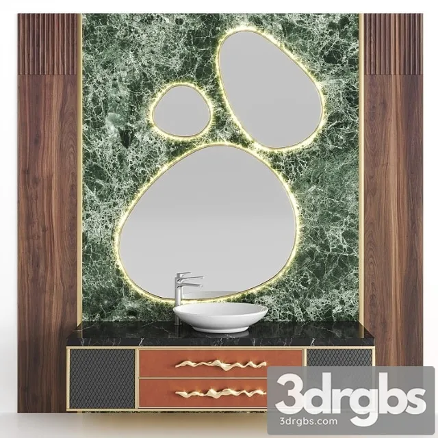 Bathroom Set BS21 3D Model Download