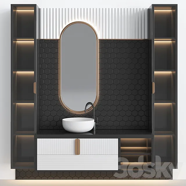 Bathroom Set BS22 3D Model
