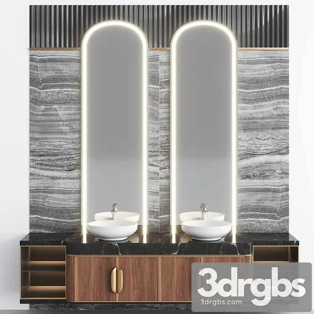 Bathroom set bs23 3D Model Download