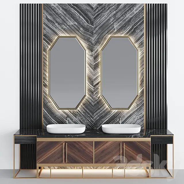 Bathroom Set BS24 3D Model