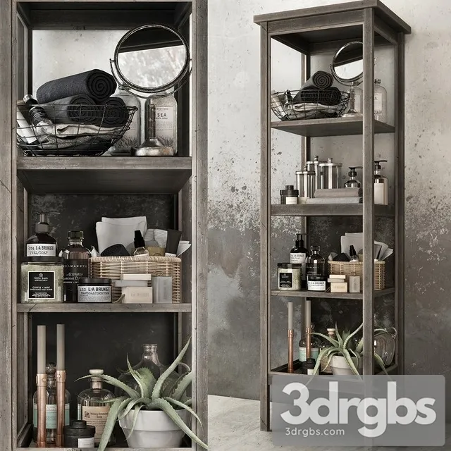 Bathroom Set Decor 3D Model Download