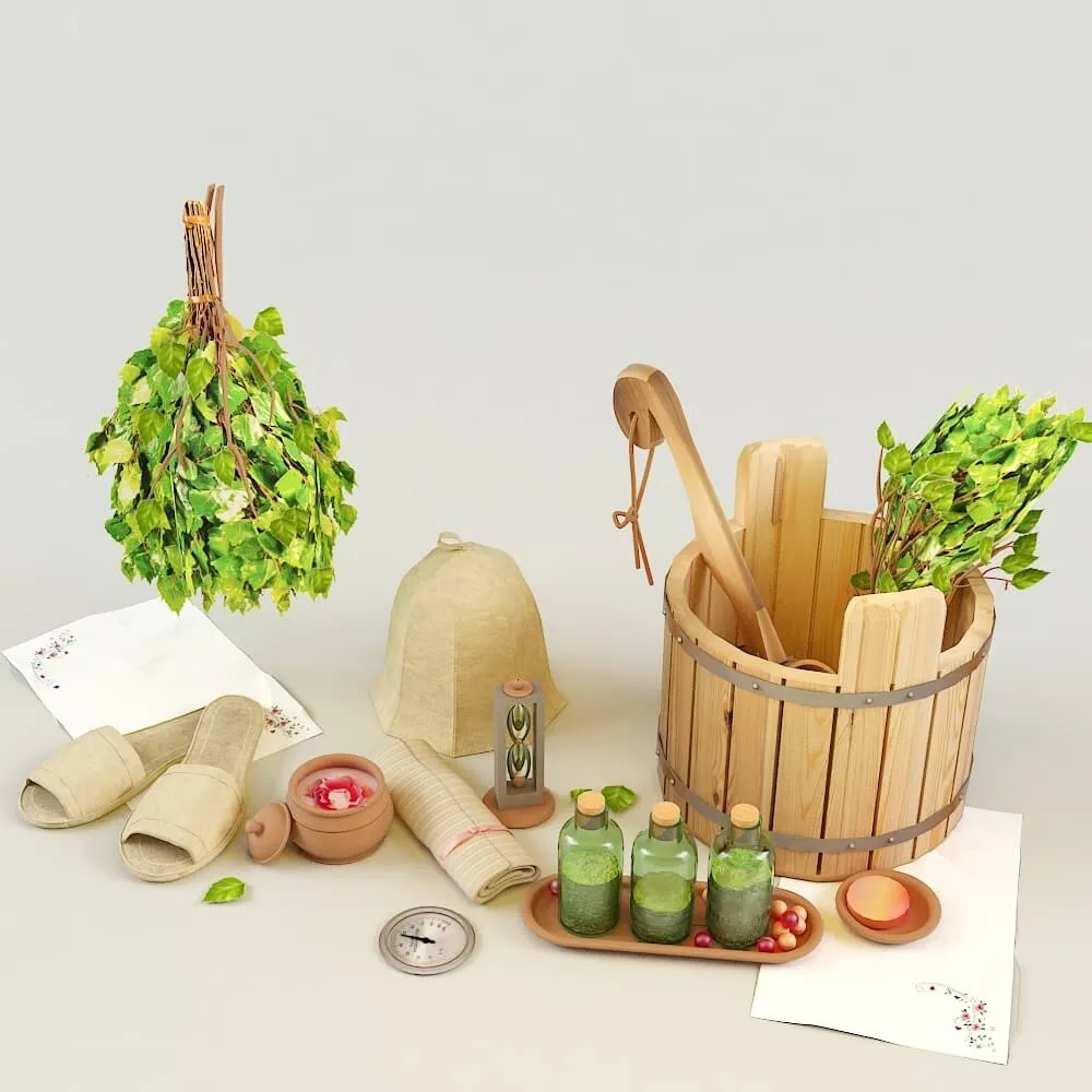 bathroom – Set for sauna 3D Model