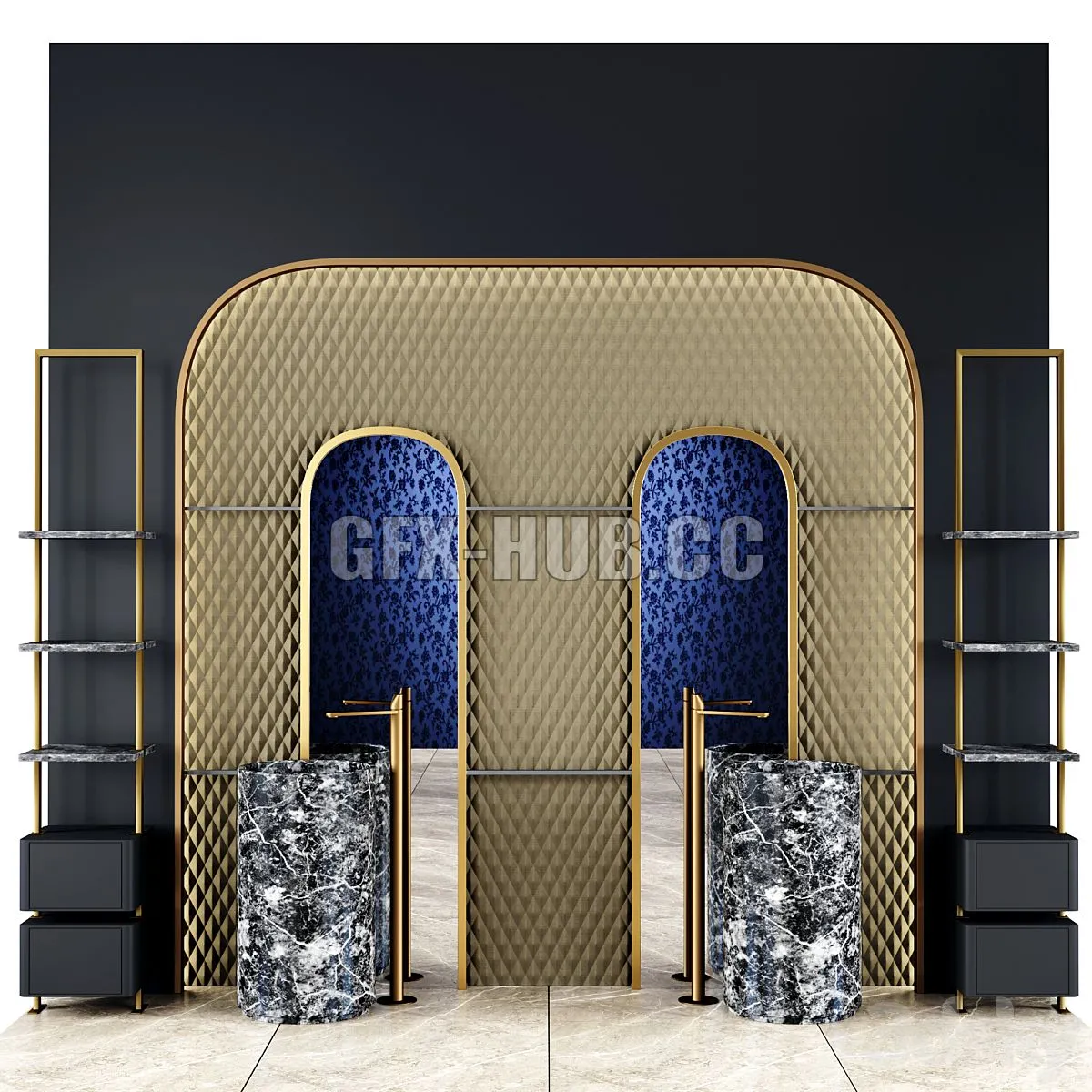 Bathroom set N24 3D Model Bathroom set N24 3D Model