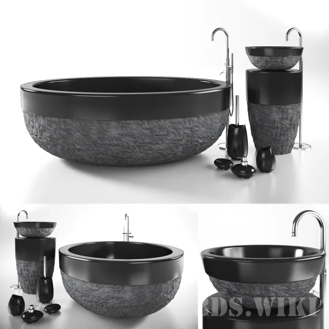 bathroom – Set of designer sinks 3D Model bathroom – Set of designer sinks 3D Model