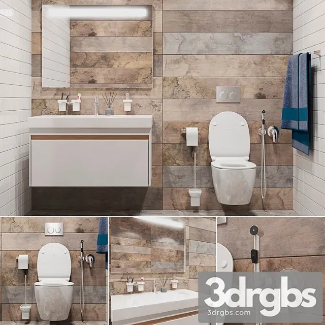 Bathroom Set Part 1 3D Model Download