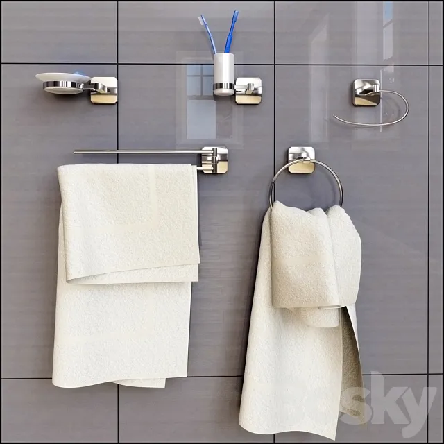 Bathroom Sets 3D Model Bathroom Sets 3D Model