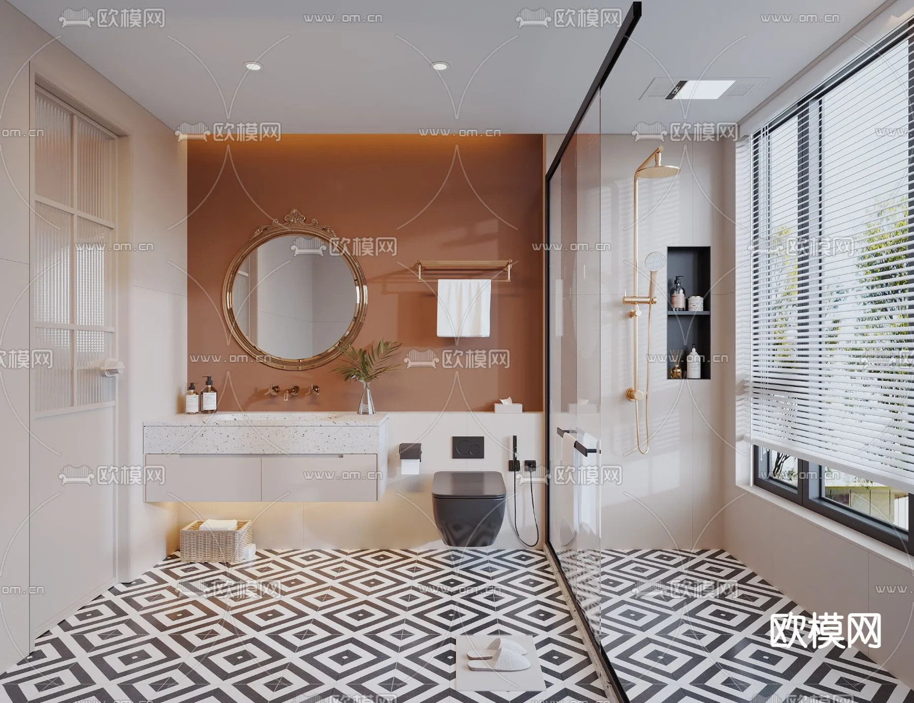 BATHROOM SETS – CORONA – 3D MODEL – 2176 BATHROOM SETS – CORONA – 3D MODEL – 2176