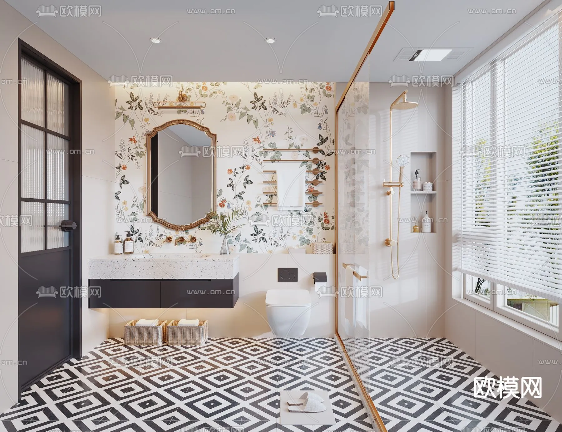 BATHROOM SETS – CORONA – 3D MODEL – 2177 BATHROOM SETS – CORONA – 3D MODEL – 2177